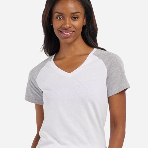 Women's Colorblocked V-Neck T-Shirt Thumbnail