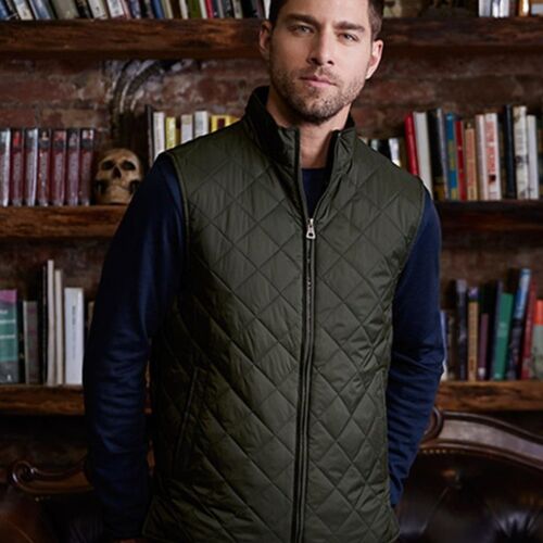 Men's Vintage Diamond Quilted Vest Thumbnail