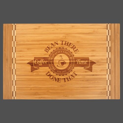 Bamboo Cutting Board with Butcher Block Inlay (18 1/4" x 12" ) Thumbnail