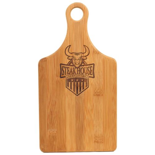 Bamboo Paddle Shape Cutting Board (13 1/2" x 7" ) Thumbnail